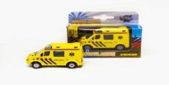 Ambulance Pull Back Met Licht En Geluid -Kinder Speelgoeds Winkel ambulance kidsglobe 510643 2