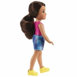 Barbie Pop Chelsea Met Bruin Haar En Top Met Hondje Op Skateboard -Kinder Speelgoeds Winkel barbie club chelsea bruin haar 1