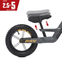 BERG BIKY Cross Grey Loopfiets 12 Inch -Kinder Speelgoeds Winkel bergtoys biky cross grey 12 inch loopfiets speelactief.nl berg 9