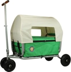 Beachtrekker Life Huif Bolderwagen -Kinder Speelgoeds Winkel bolderwagen opvouwbaar beachtrekker life groen met huif