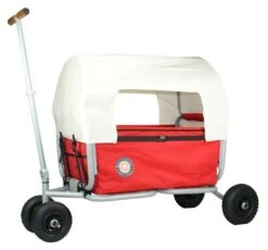 Beachtrekker Life Huif Bolderwagen -Kinder Speelgoeds Winkel bolderwagen opvouwbaar beachtrekker life rood met huif 1