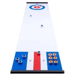 Curling/Sjoelen 2-in-1 Shuffleboard 180×39 Cm. -Kinder Speelgoeds Winkel curling shuffleboard sjoelen 2 in 1 2