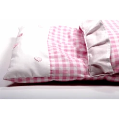 Dekbedje / Poppendekentje Rose Geruit -Kinder Speelgoeds Winkel dekje roze geruit