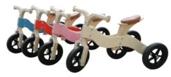 Houten Trike 2-in-1 Loopfiets VanDijkToys Div Kleuren -Kinder Speelgoeds Winkel dijk trike 7250 scaled 2
