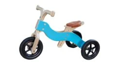 Houten Trike 2-in-1 Loopfiets VanDijkToys Div Kleuren -Kinder Speelgoeds Winkel dijk trike blauw 7251