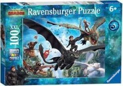 Dragons-3 Puzzel Ravensburger 100 Stukjes XXL