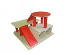 Robuuste Houten Garage Met Helikopterdek VanDijkToys -Kinder Speelgoeds Winkel garage van dijktoys 2923 2 1