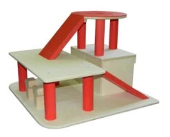 Robuuste Houten Garage Met Helikopterdek VanDijkToys -Kinder Speelgoeds Winkel garage van dijktoys 2923