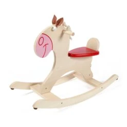 Hobbelpaard Scratch – Blank Met Manen. -Kinder Speelgoeds Winkel hobbelpaard blank scratch 6181422