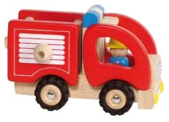 Houten Brandweerauto -Kinder Speelgoeds Winkel houten brandweerwagen goki 55927 1
