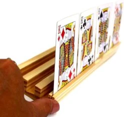 Houten Kaartenhouder Kaartenboog En Dominosteenhouder Set Van 4 St -Kinder Speelgoeds Winkel houten kaartenboog kaartenhouder dominosteen houder 2