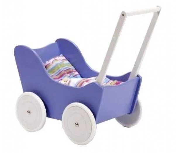 Houten Poppenwagen Purple 1 Houten Poppenwagen Purple