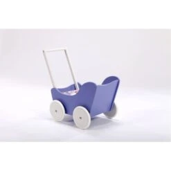 Houten Poppenwagen Purple 8 Houten Poppenwagen Purple -Kinder Speelgoeds Winkel houten poppenwagen paars wit 3