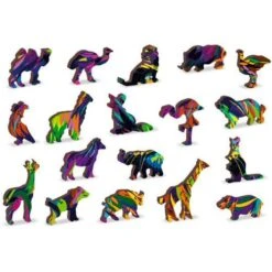 Wooden City Houten Puzzel Rainbow Wild Cat L 300 -Kinder Speelgoeds Winkel houten puzzel wooden wild cat L300 1