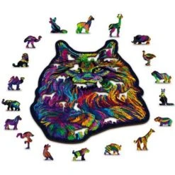 Wooden City Houten Puzzel Rainbow Wild Cat L 300 -Kinder Speelgoeds Winkel houten puzzel wooden wild cat L300 3