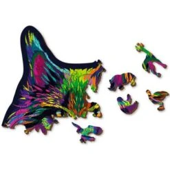 Wooden City Houten Puzzel Rainbow Wild Cat L 300 -Kinder Speelgoeds Winkel houten puzzel wooden wild cat L300 4