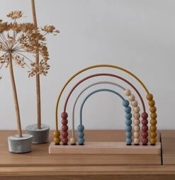 Little Dutch LD4700 Houten Regenboog Telraam LittleDutch -Kinder Speelgoeds Winkel little dutch ld4700 regenboog telraam littledutch houten speelgoed 2