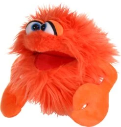 Handpop Kletskop Knipser Oranje Living Puppets -Kinder Speelgoeds Winkel living puppets W837 Knipser oranje 1