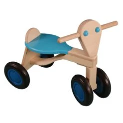Van Dijk Toys Loopfiets Lichtblauw Berkenhout