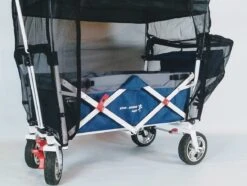 Active-Outdoor Wagon Insectennet Bolderkar -Kinder Speelgoeds Winkel muskietennet active outdoor wagon zijkant open