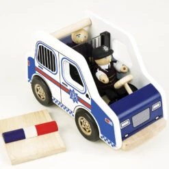 Houten Politie-auto Pintoy -Kinder Speelgoeds Winkel politie auto pintoy 10585 1 1