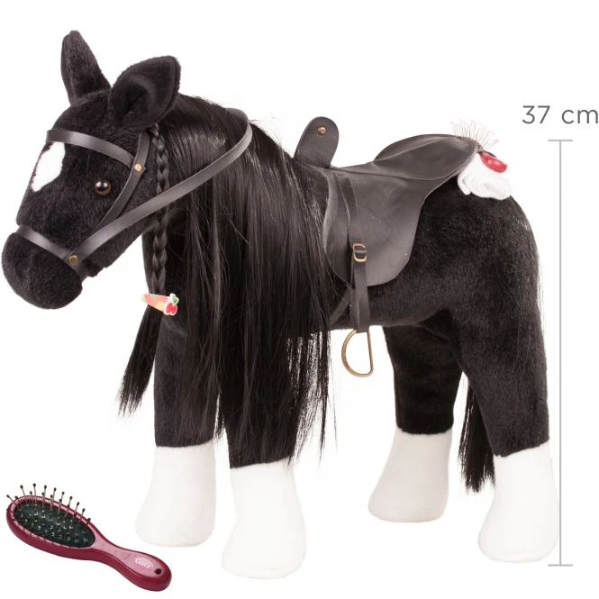Pony Zwart Gotz Schofthoogte-37-cm. 2 Pony Zwart Gotz Schofthoogte-37-cm. - Afbeelding 2