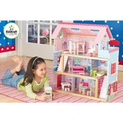 Poppenhuis Chelsea -Kinder Speelgoeds Winkel poppenhuis chelsea kidkraft 65054 5
