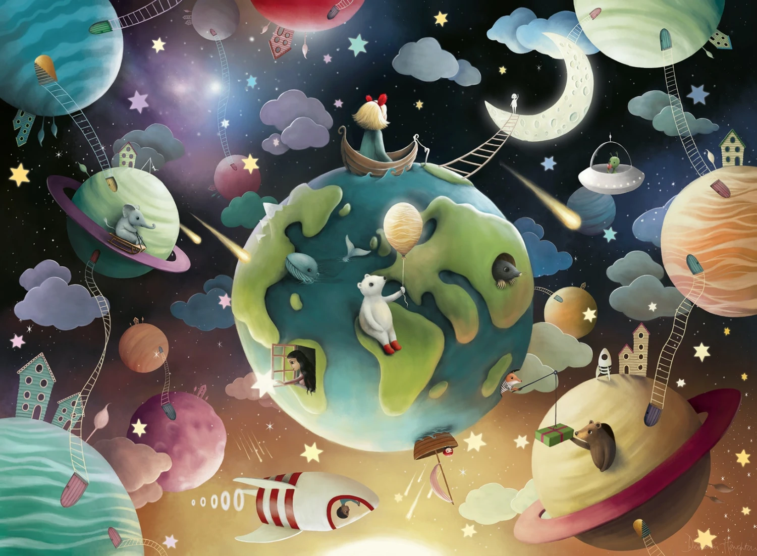 De Ruimte Puzzel Ravensburger 100 Stukjes XXL 2 De Ruimte Puzzel Ravensburger 100 Stukjes XXL - Afbeelding 2