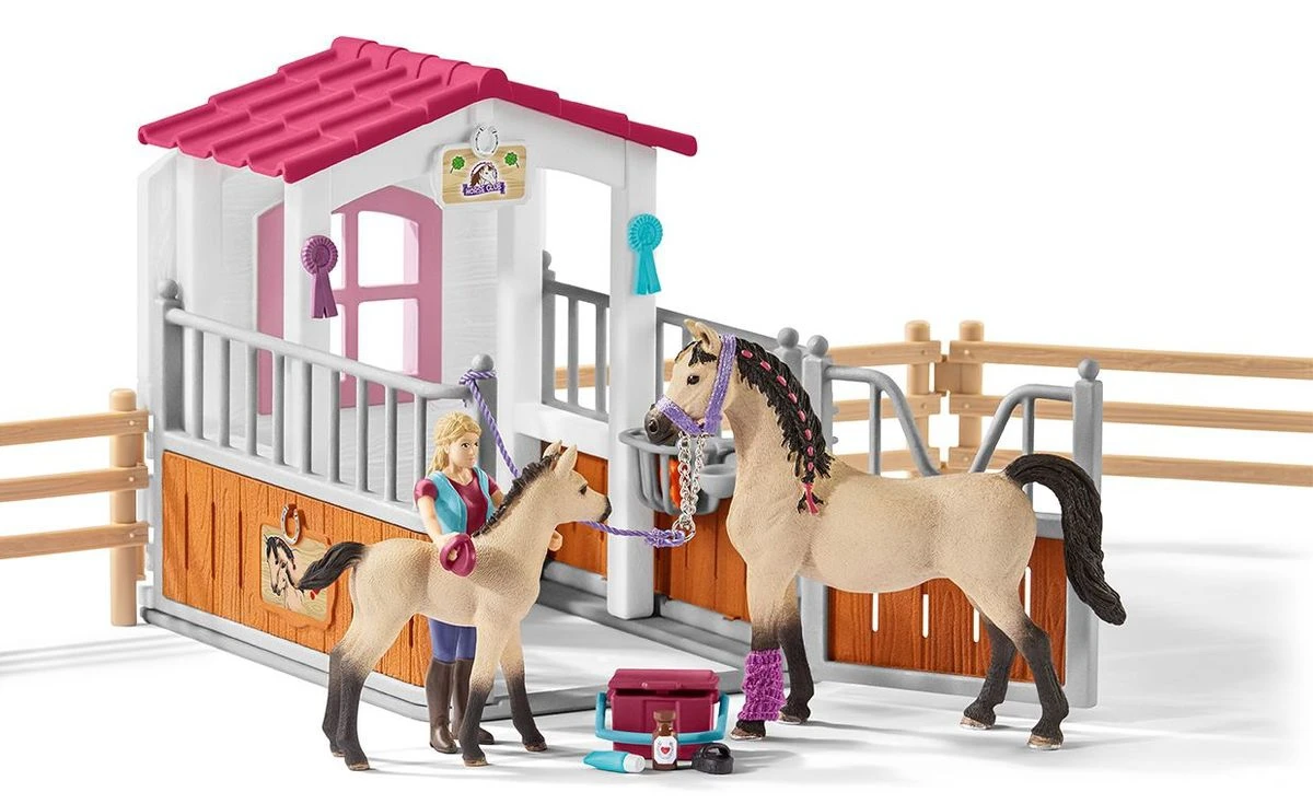 Schleich 42369 Paardenbox Met Paarden En Verzorgster Horse Club 3 Schleich 42369 Paardenbox Met Paarden En Verzorgster Horse Club - Afbeelding 3