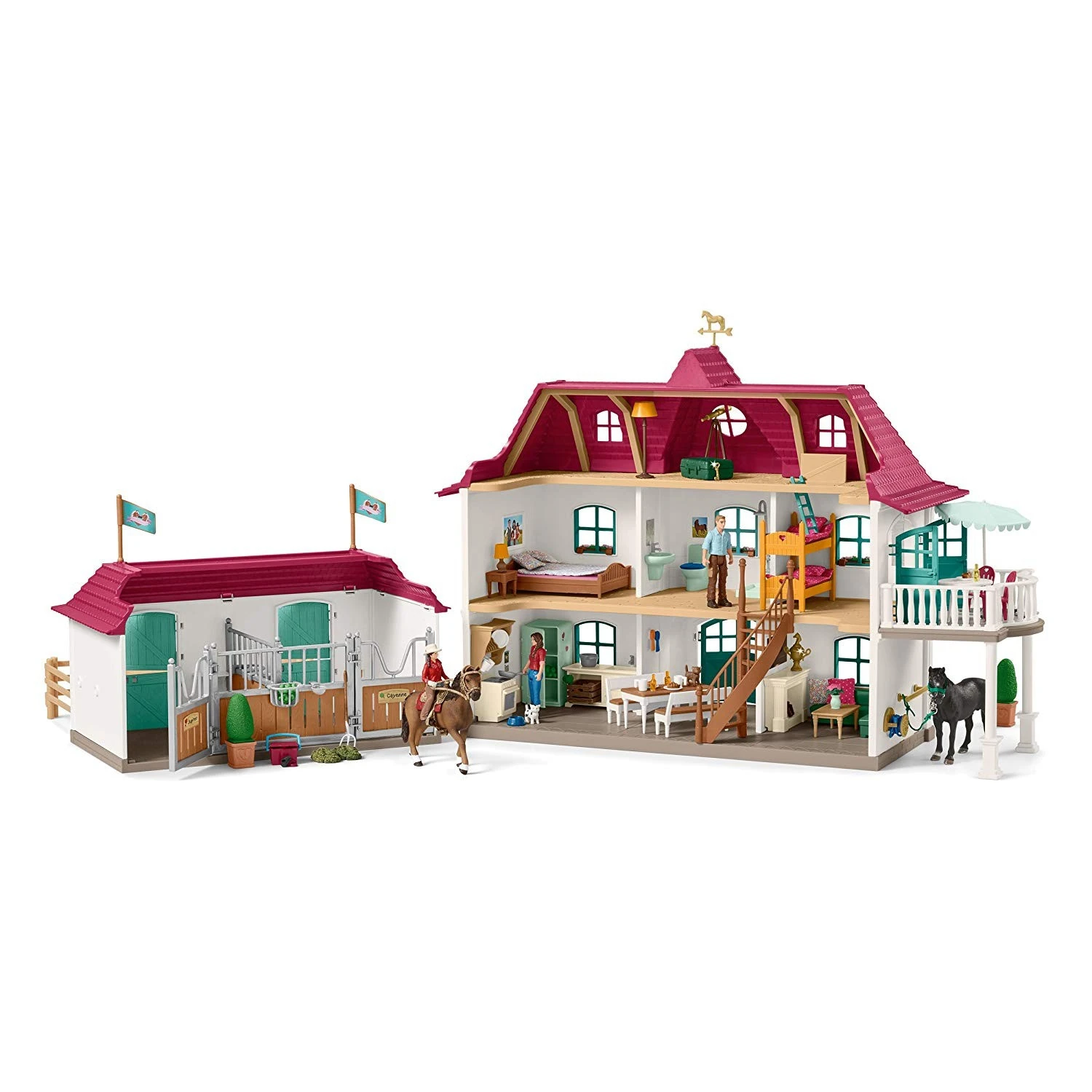 Schleich 42551 Lakeside Landhuis Met Stal Horse-Club 2 Schleich 42551 Lakeside Landhuis Met Stal Horse-Club - Afbeelding 2