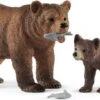 Schleich 42473 Vrouwelijke Grizzlybeer Met Jong WildLife