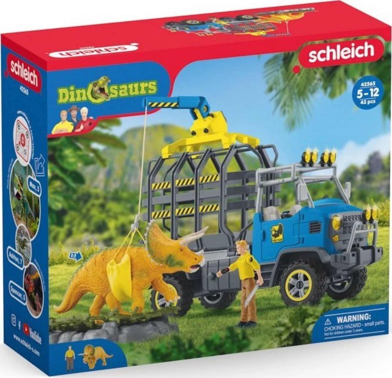 Schleich 42565 Dinosauriers Truckmissie 3 Schleich 42565 Dinosauriers Truckmissie - Afbeelding 3